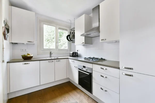 custom kitchen in white colour
